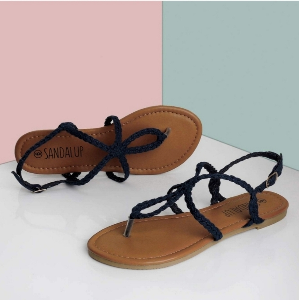 NWOT Sandal Up Braided Sandal